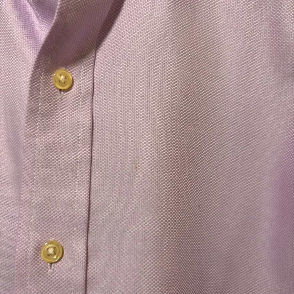 Polo Ralph Lauren Dress Shirt 16.5 32/33 Easy Care Cotton Lavender Preppy Mens